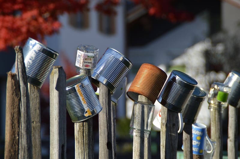 Recycled Tin Cans Garden Planters