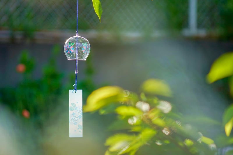 Upcycled Glass Bottles Wind Chime